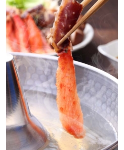 〈マルダイ水産〉かにしゃぶ食べ比べ／タラバ剥身・ずわい蟹爪