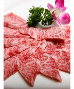 〈兵庫・川岸畜産 / 銘品100選〉神戸牛 特選リブロース焼肉 [ 牝限定 ]