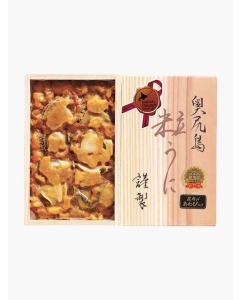 〈ヤマチュウ食品〉北海道奥尻島産昆布〆あわび入粒うに